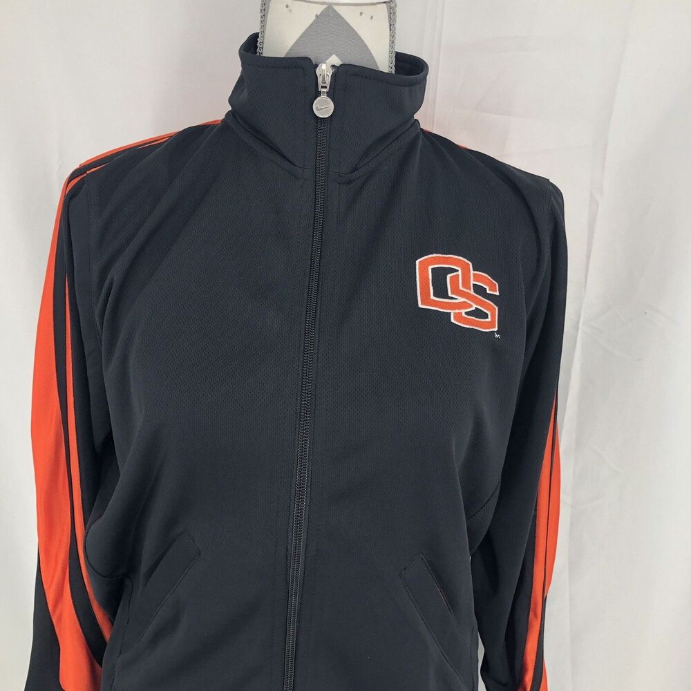 Vintage Y2K Nike Team OSU Oregon State Beavers Track Jacket Full Zip Medium 8-10